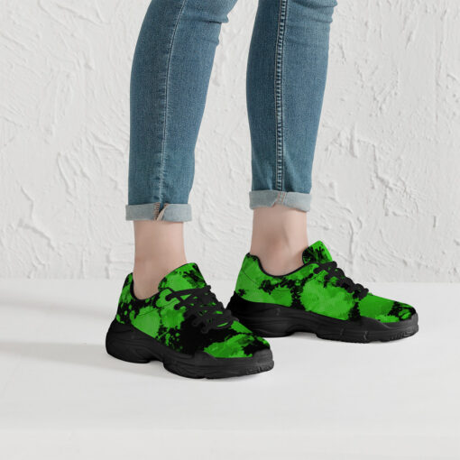 Green Paint Blots Running Shoes - Image 7