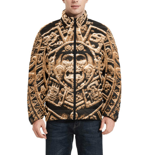 Aztec Calendar Men's Padded Jacket - Image 3