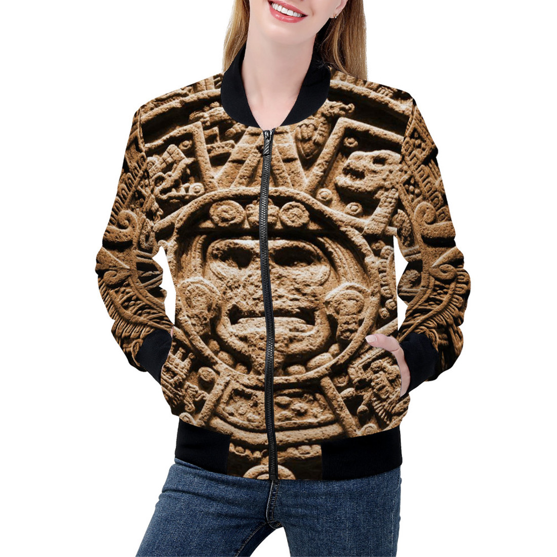 aztec bomber jacket womens