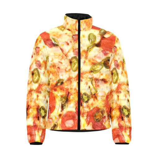 Pizza Pattern Men's Padded Jacket