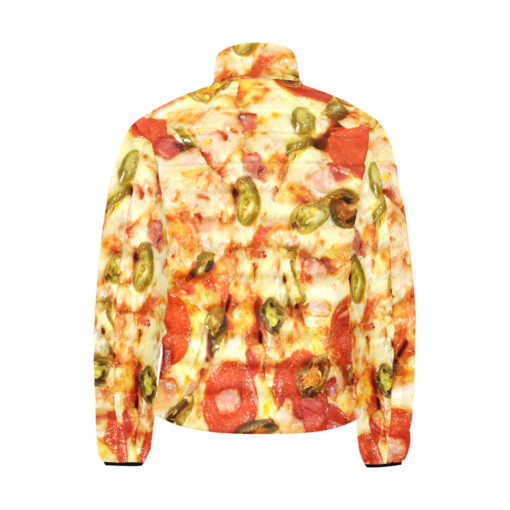 Pizza Pattern Men's Padded Jacket - Image 2