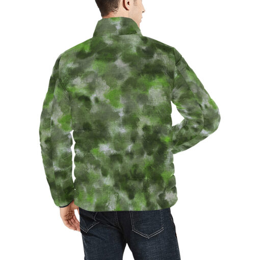 Green Canvas Camouflage Men's Padded Jacket - Image 4