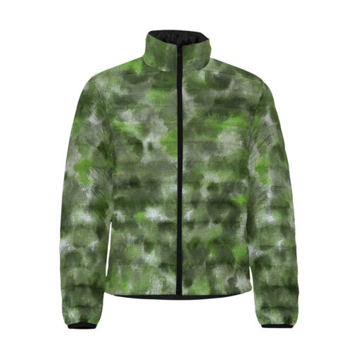 Green Canvas Camouflage Men's Padded Jacket