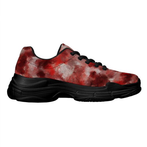 Red Canvas Camouflage Running Shoes - Image 5