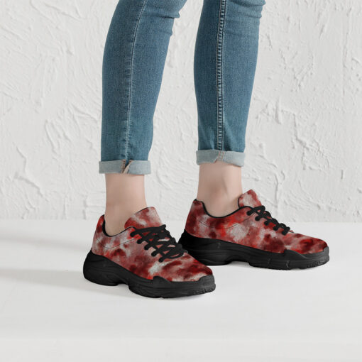 Red Canvas Camouflage Running Shoes - Image 7