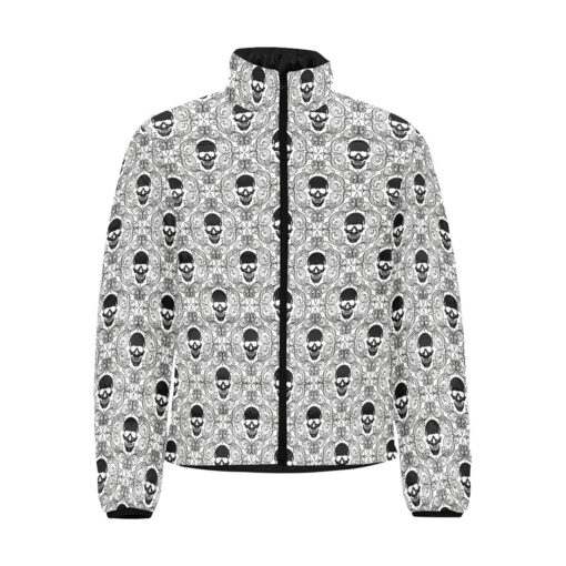 Skulls Lace Pattern Men's Padded Jacket