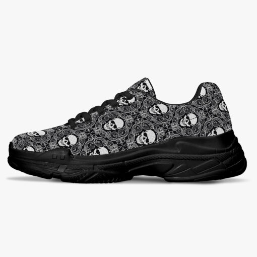 Skulls Lace Pattern Running Shoes - Image 4