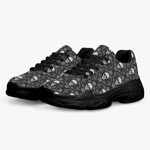 Skulls Lace Pattern Running Shoes - Image 2