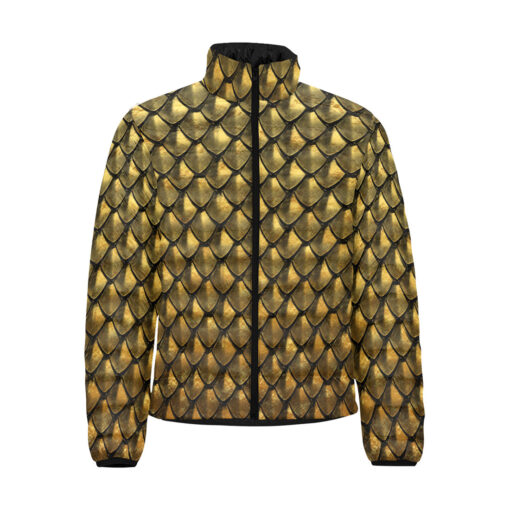 Golden Armor Scales Men's Padded Jacket