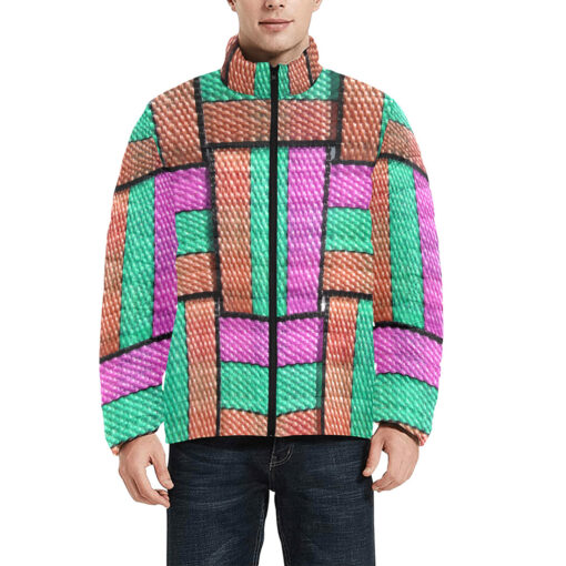 Colored Straps Men's Padded Jacket - Image 3