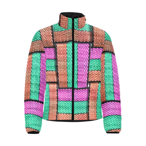 Colored Straps Men's Padded Jacket