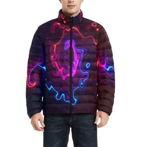 Neon Stains Men's Padded Jacket - Image 3