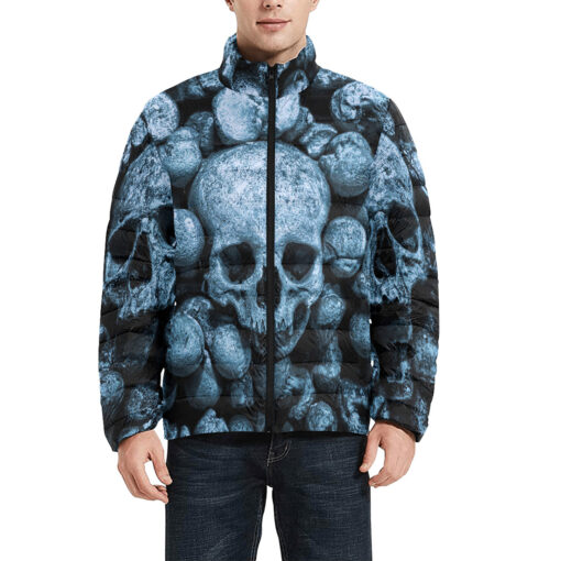 Skulls Art Men's Padded Jacket - Image 3