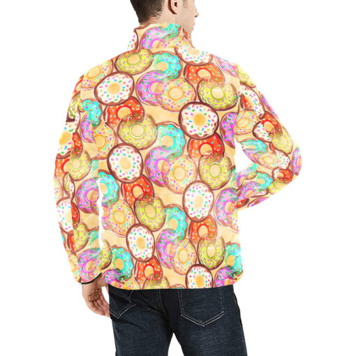 Donuts Print Men's Padded Jacket - Image 4