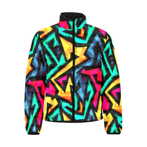 Bright Geometric Men's Padded Jacket