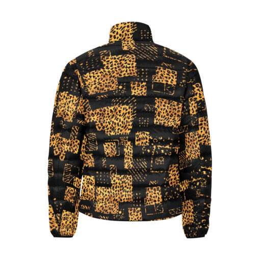 Abstract Animal Skin Fur Men's Padded Jacket - Image 2