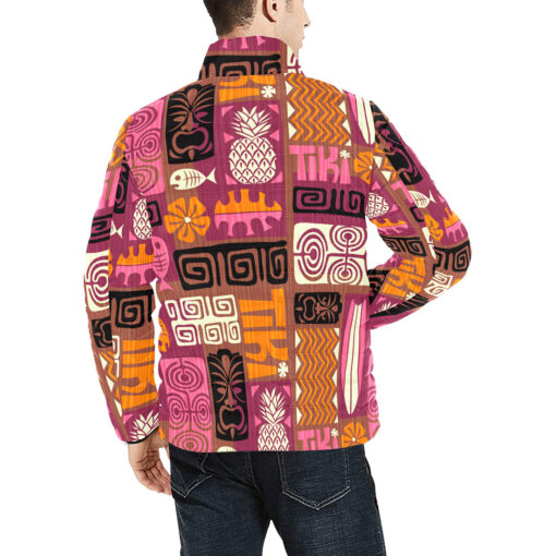 Exotic Tiki Scrapbook Men's Padded Jacket - Image 4