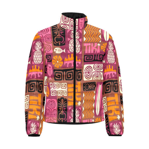 Exotic Tiki Scrapbook Men's Padded Jacket