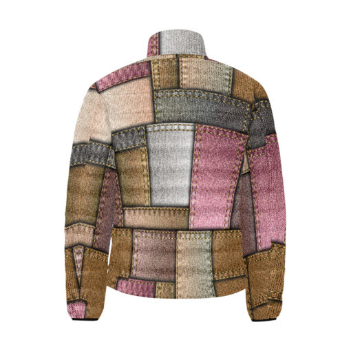 Denim Patchwork Men's Padded Jacket - Image 2