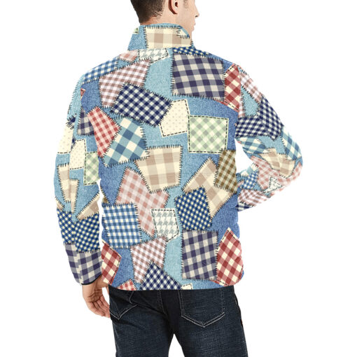 Cloth Patchwork Art Men's Padded Jacket - Image 4