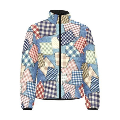 Cloth Patchwork Art Men's Padded Jacket