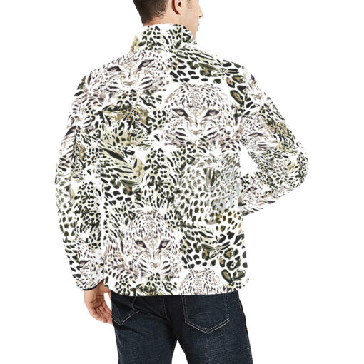 Safari Dreams Grunge Leopard Men's Padded Jacket - Image 4