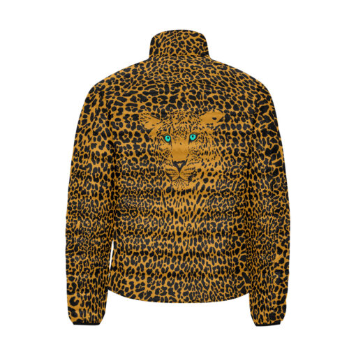 Leopard Art Background Men's Padded Jacket - Image 2