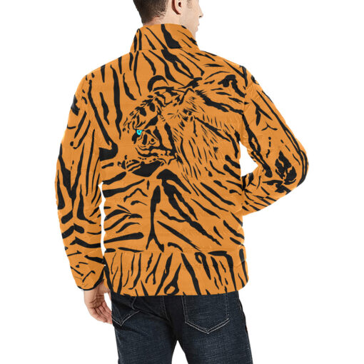 Tiger Art Background Men's Padded Jacket - Image 4