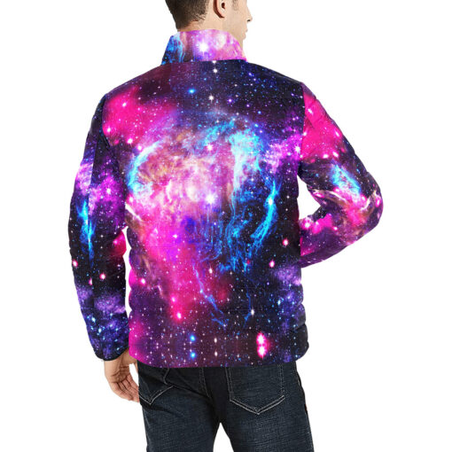 Colorful Deep Space Men's Padded Jacket - Image 4