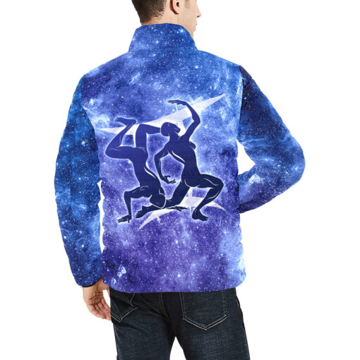 Gemini Astrological Zodiac Sign Men's Padded Jacket - Image 4