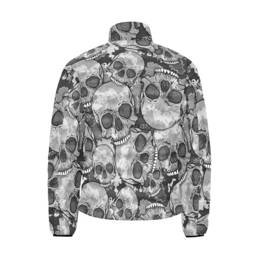 Gray Skulls Camouflage Men's Padded Jacket - Image 2