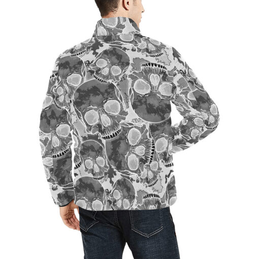 Inverted Skulls Camouflage Men's Padded Jacket - Image 4