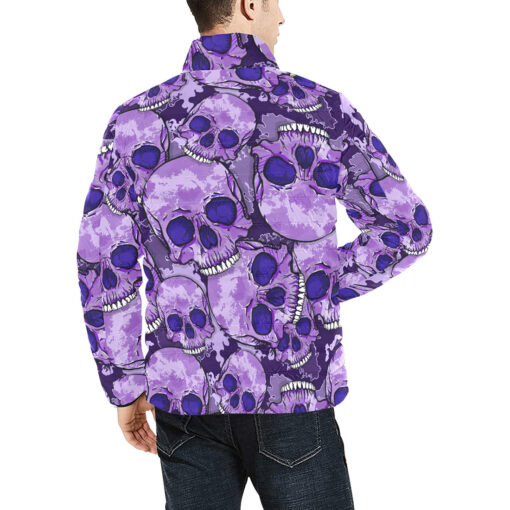 Purple Skulls Men's Padded Jacket - Image 4