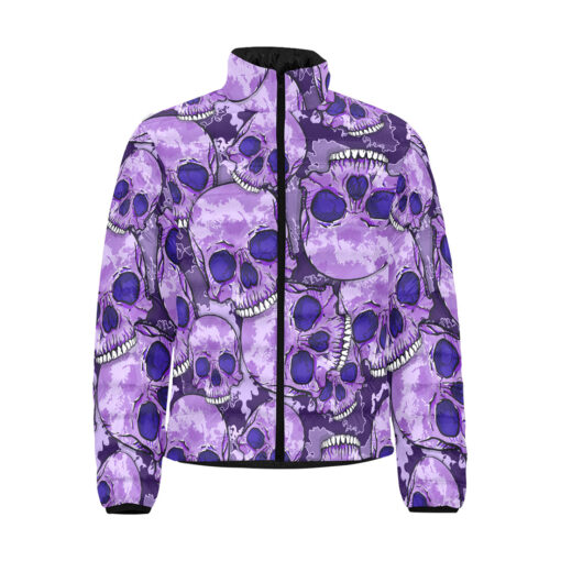 Purple Skulls Men's Padded Jacket