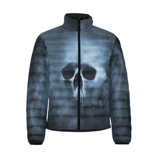 Smoke Cloud Scary Skull Men's Padded Jacket