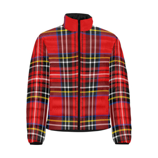 Classic Red Tartan Men's Padded Jacket