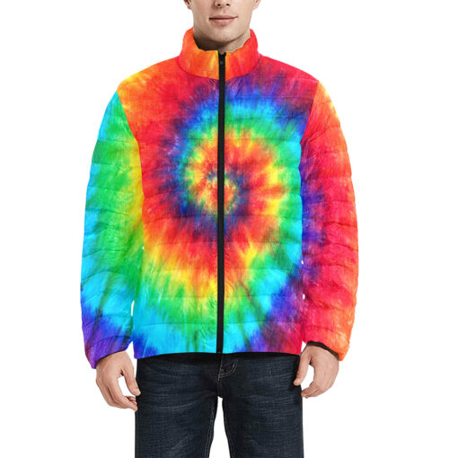 Tie Dye Style Men's Padded Jacket - Image 3