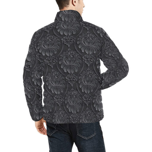 Damask Luxury Texture Men's Padded Jacket - Image 4