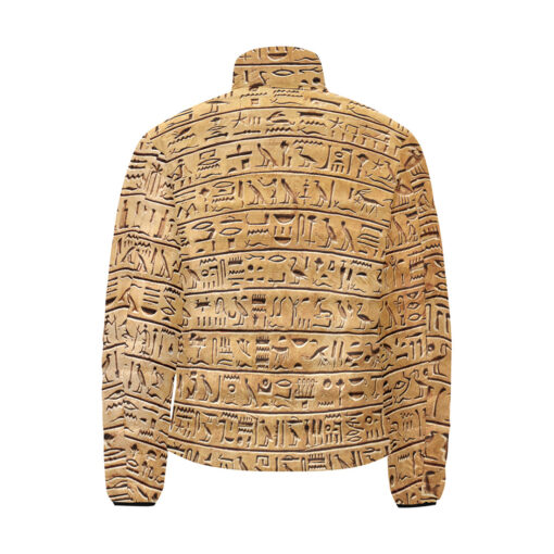 Egyptian Hieroglyphs Stone Men's Padded Jacket - Image 2