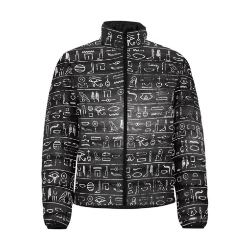 Egyptian Hieroglyphs Men's Padded Jacket