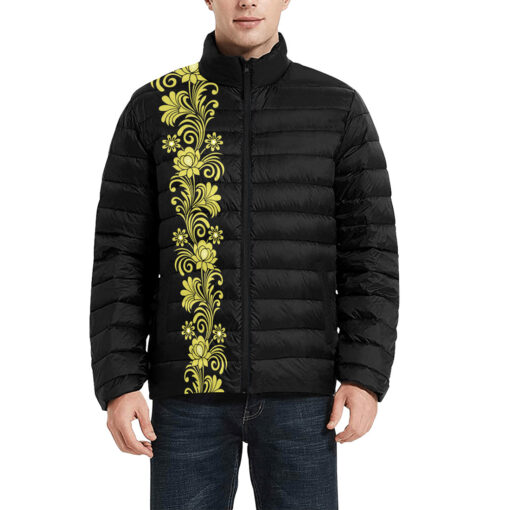 Floral Border Men's Padded Jacket - Image 3