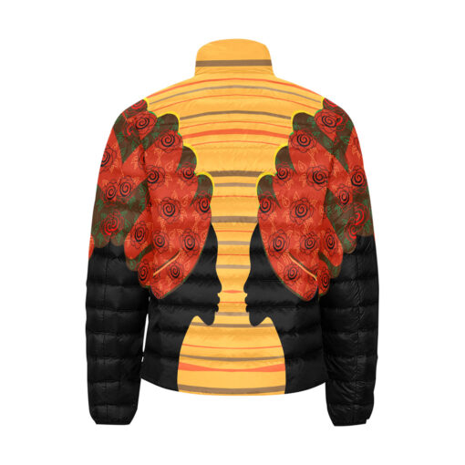 Turban Kente African Dashiki Men's Padded Jacket - Image 2