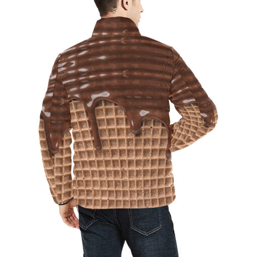 Chocolate Wafer Men's Padded Jacket - Image 4