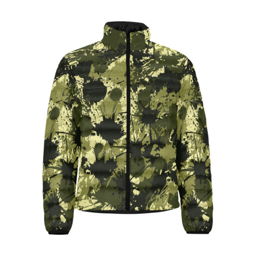 Ink Paint Splashes Camouflage Men's Padded Jacket