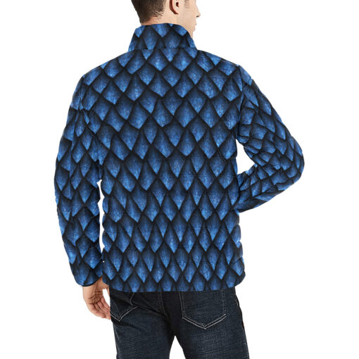 Blue Dragon Scales Men's Padded Jacket - Image 4