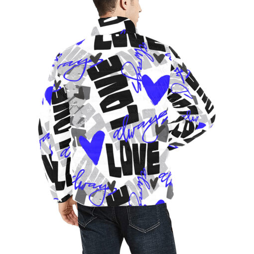 Love Graffiti Art Men's Padded Jacket - Image 4