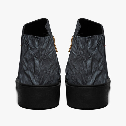 Black Crumpled Paper Fashion Boots - Image 6