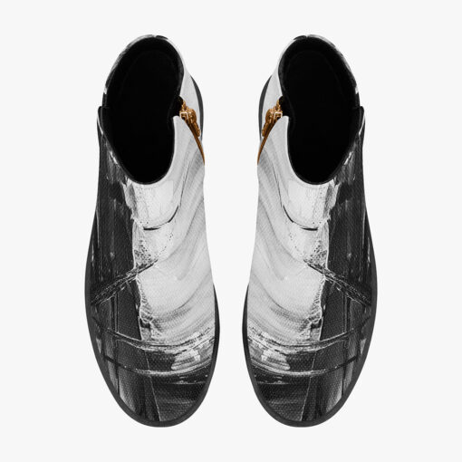 Black and White Abstraction Fashion Boots - Image 7