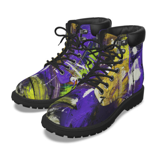 Paints Art Abstraction Classic Boots - Image 2