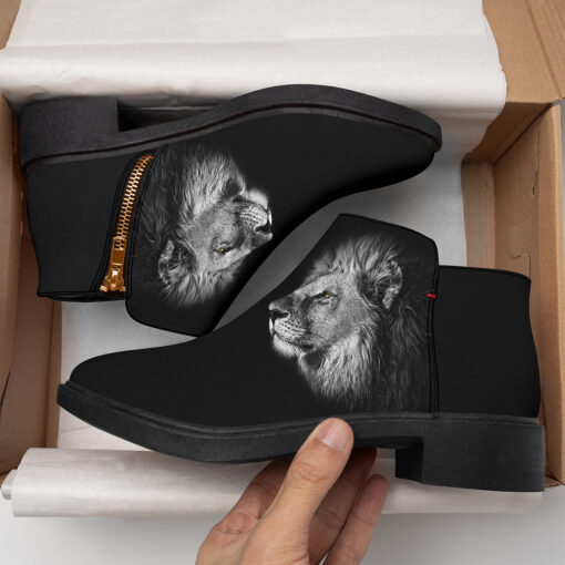 Lion Print Fashion Boots